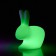 Rabbit Lamp Small LED with battery - LED Green Qeeboo Jardinchic