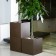 Pot square Kube with Brown Euro3Plast Jardinchic water Reserve