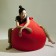 Pouf Baloon red dark YOUNOW Florence Jaffrain JardinChic