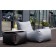 Pouf Lounge Premium Grey avec Pouf Softbox Premium Black et plateau d'appoint vendus séparément Pusku Pusku Jardinchic