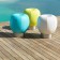 Pouf Qstool Blanc Bleu Vert Viteo JardinChic
