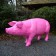 Statue Cochon Rose Laqué TexArtes JardinChic