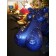 Statue Hippopotame Laqué Bleu Nuit métallisé TexArtes JardinChic
