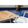 Table Basse Pilotis 100x100cm avec Fauteuil Bas Pilotis Vlaemynck Jardinchic