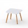 Table Piétement Iroko Sloo 90x90cm Plateau Blanc Vondom Jardinchic