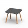 Table Piétement Iroko Sloo 90x90cm Plateau Gris Anthracite Vondom Jardinchic