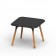 Table Piétement Iroko Sloo 90x90cm Plateau Noir Vondom Jardinchic