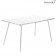 Table Luxembourg 143x80cm Blanc Coton Fermob Jardinchic