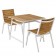 Table de Repas Pilotis 80x80cm et Chaises Pilotis Teck Vlaemynck Jardinchic