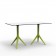 Table Double Avec Plateau HPL Blanc / Pieds Vert Anis Mari-Sol Vondom JardinChic