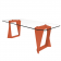 Table Iso Plateau Verre Pieds Orange Qui est Paul? JardinChic