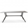 Table Repas Reef 240x100cm  Piètement et Crossbar aluminium gris anthracite et Plateau HPL Noir Oasiq Jardinchic