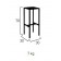 Dimensions Tabouret Haut Quadrix Vlaemynck Jardinchic