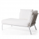 Chaise Longue Droite Canapé Yland Blanc/Blanc Tissu Blanc Oasiq Jardinchic