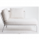 Chaise Longue Gauche Yland Blanc/Blanc Tissu Blanc Oasiq Jardinchic